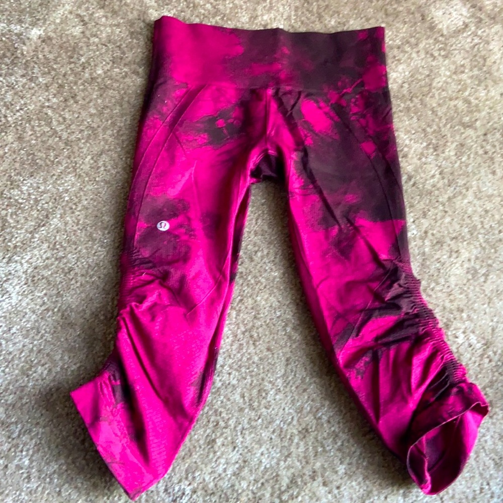 Lulu Lemon Pink Tie Dye Leggings